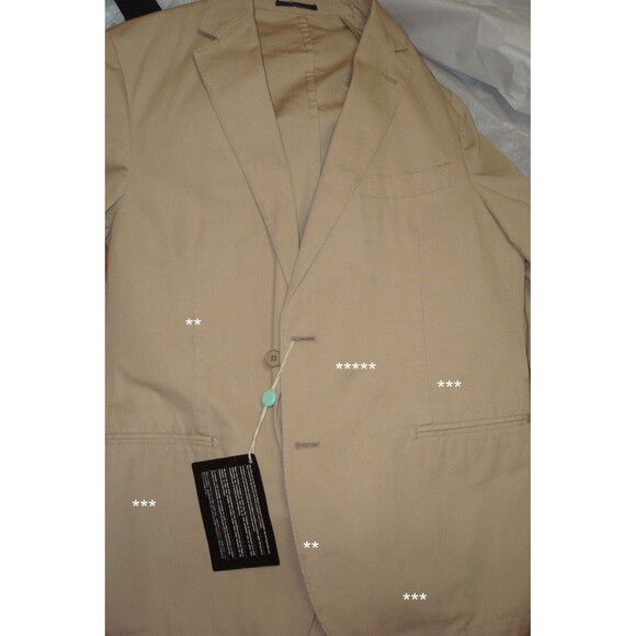 New Mens 42 RG NWT Designer Piombo Suit Beige Tan Italy 54 Cotton 36 35 Tall - Picture 12 of 16